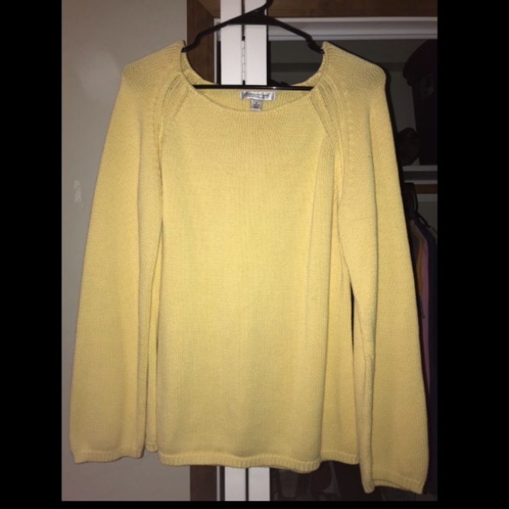 Yellow Coldwater Creek sweater